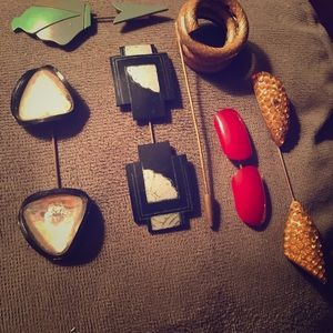 10 Art Deco stick pins